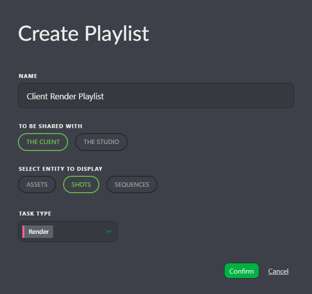 Playlist add page